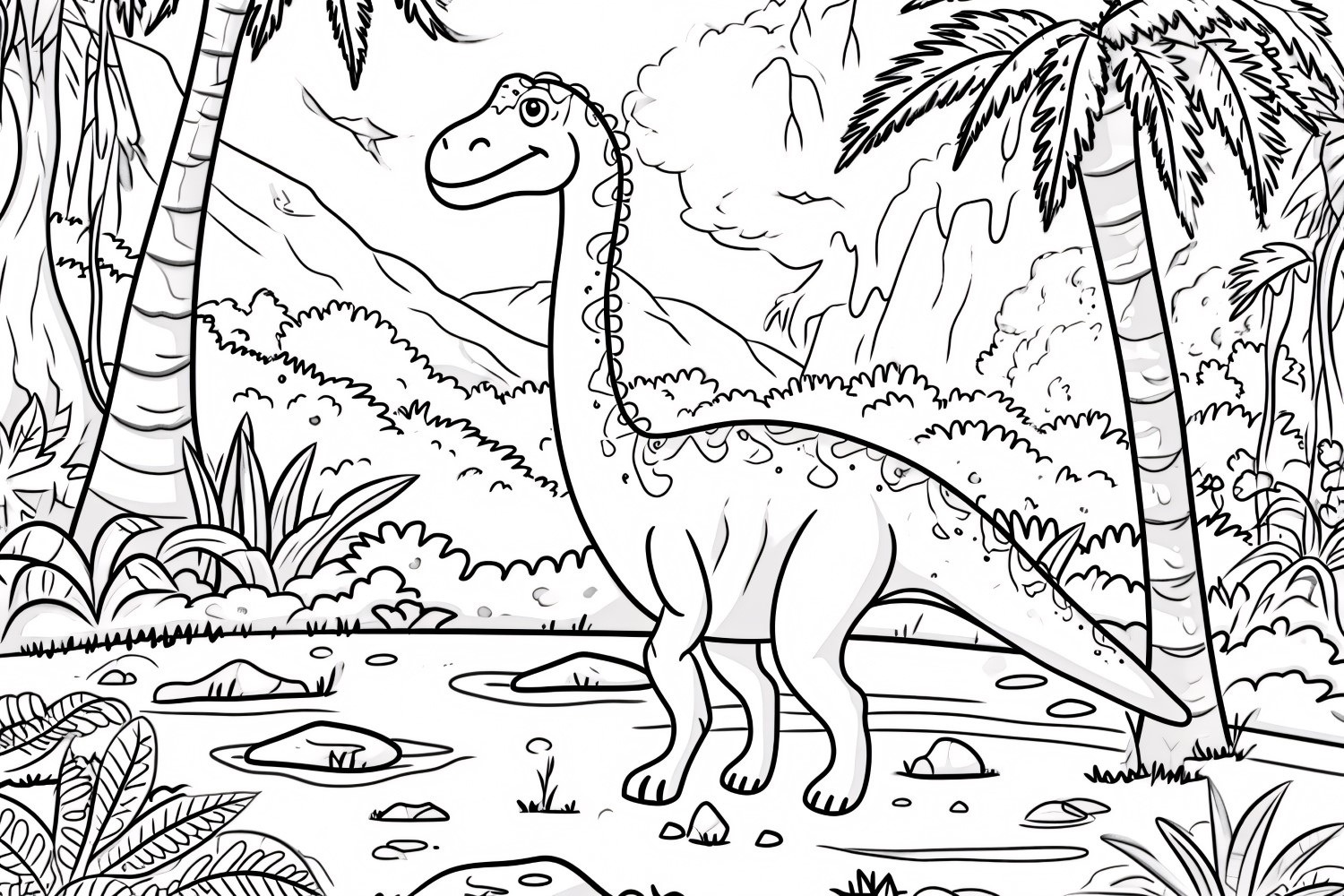 Dryosaurus Dinosaur Colouring Pages 1