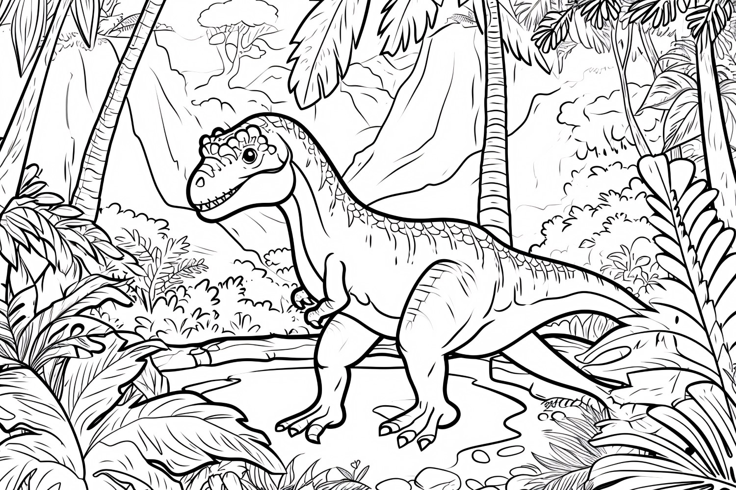 Heterodontosaurus Dinosaur Colouring Pages 1