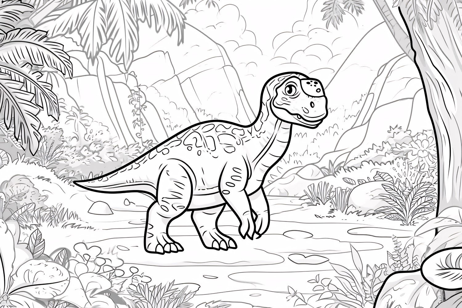 Heterodontosaurus Dinosaur Colouring Pages 2