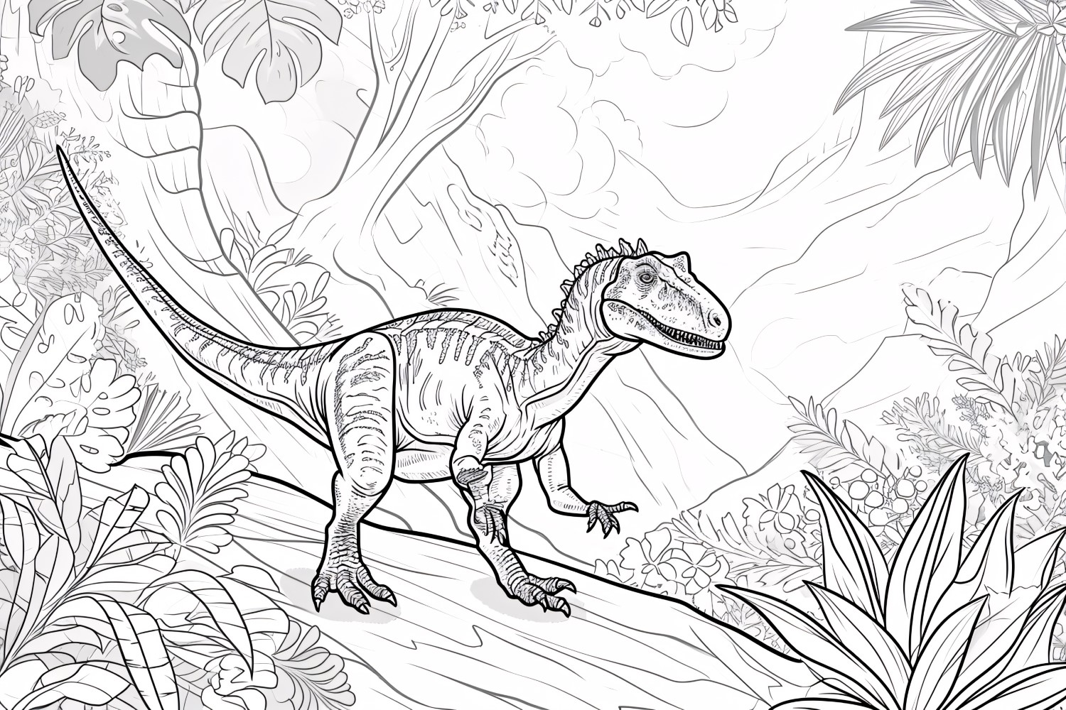 Heterodontosaurus Dinosaur Colouring Pages 4