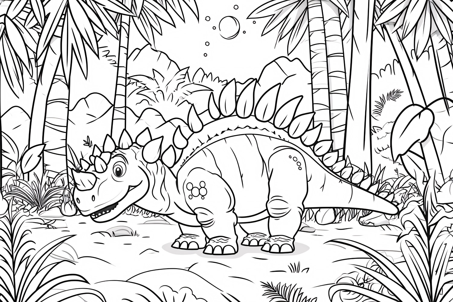 Nodosaurus Dinosaur Colouring Pages 1