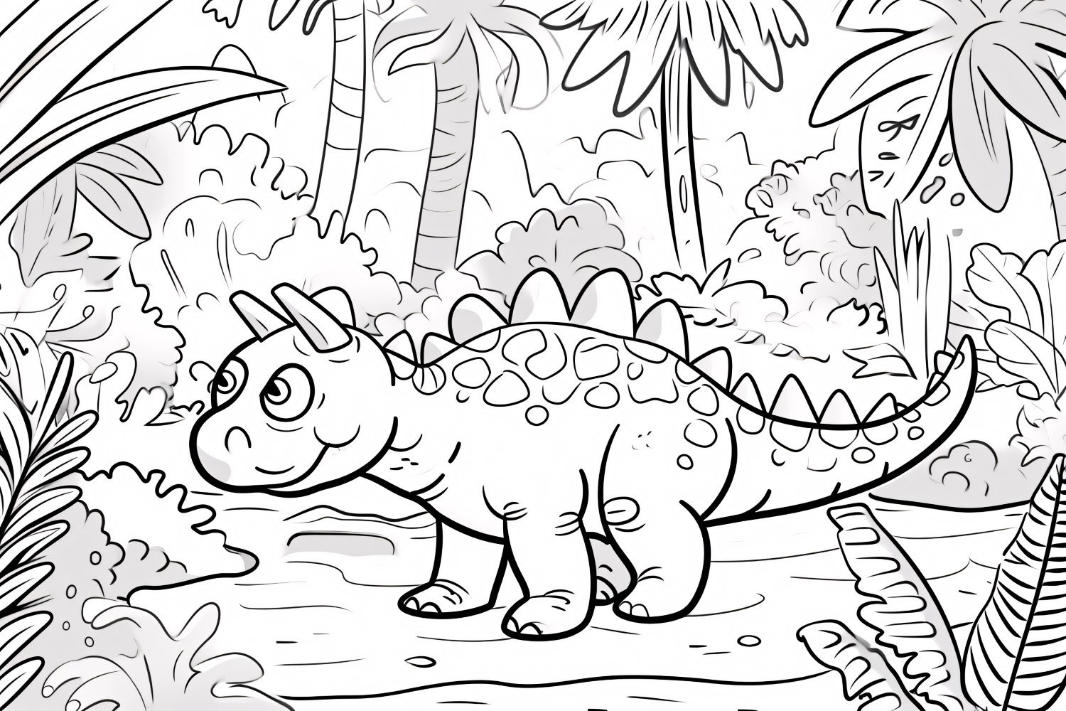 Nodosaurus Dinosaur Colouring Pages 3