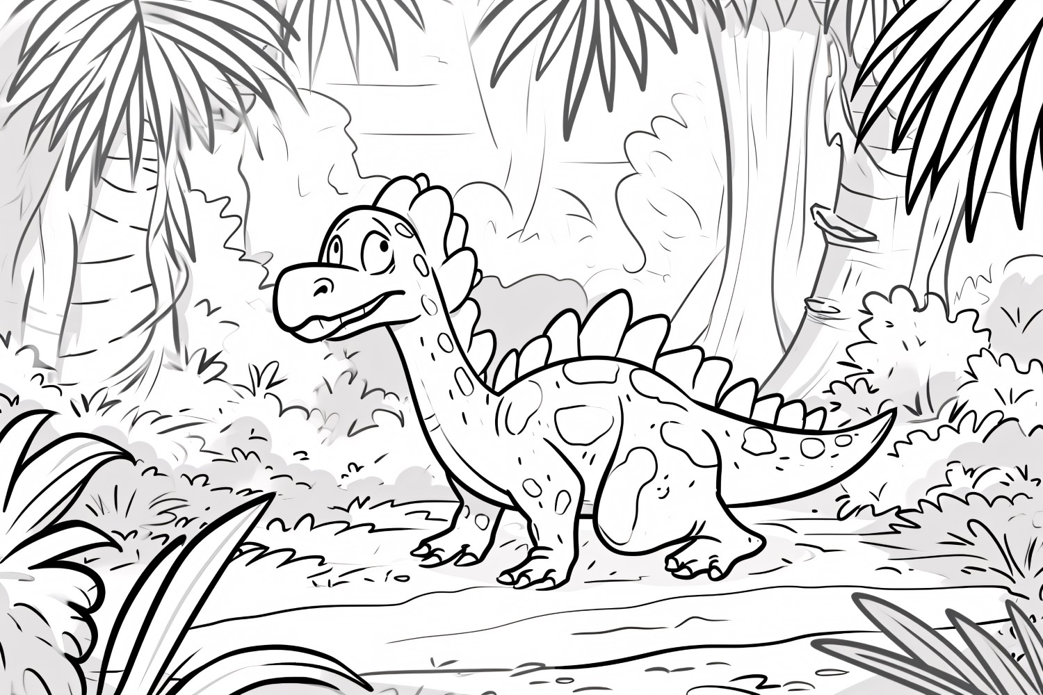 Suchomimus Dinosaur Colouring Pages 1