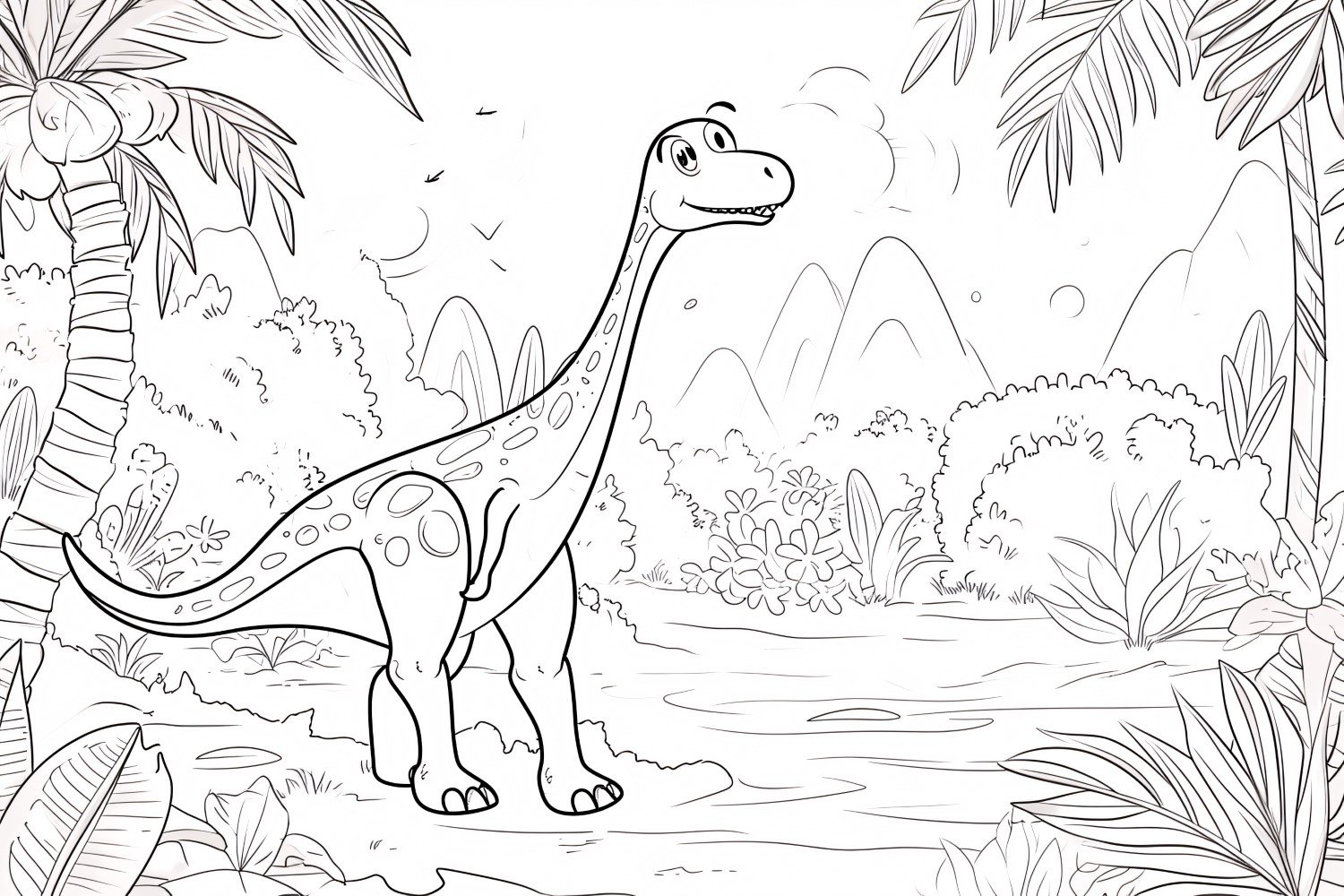 Suchomimus Dinosaur Colouring Pages 2