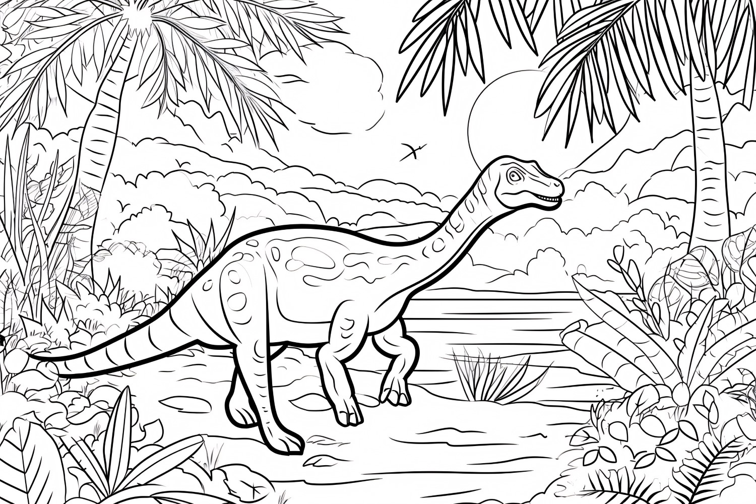 Suchomimus Dinosaur Colouring Pages 3