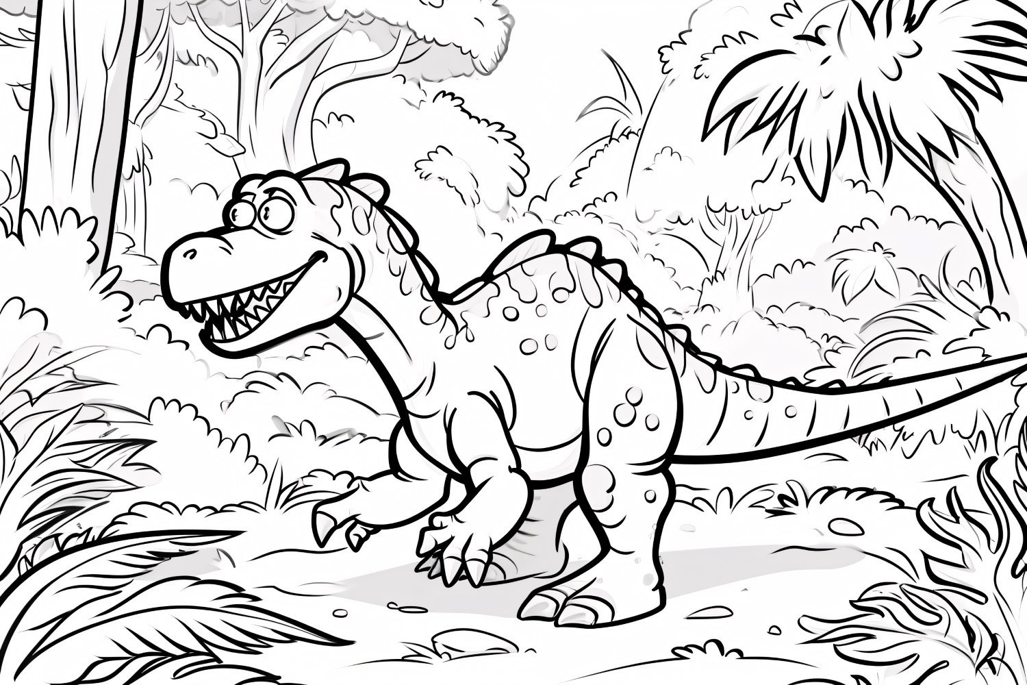 Suchomimus Dinosaur Colouring Pages 4