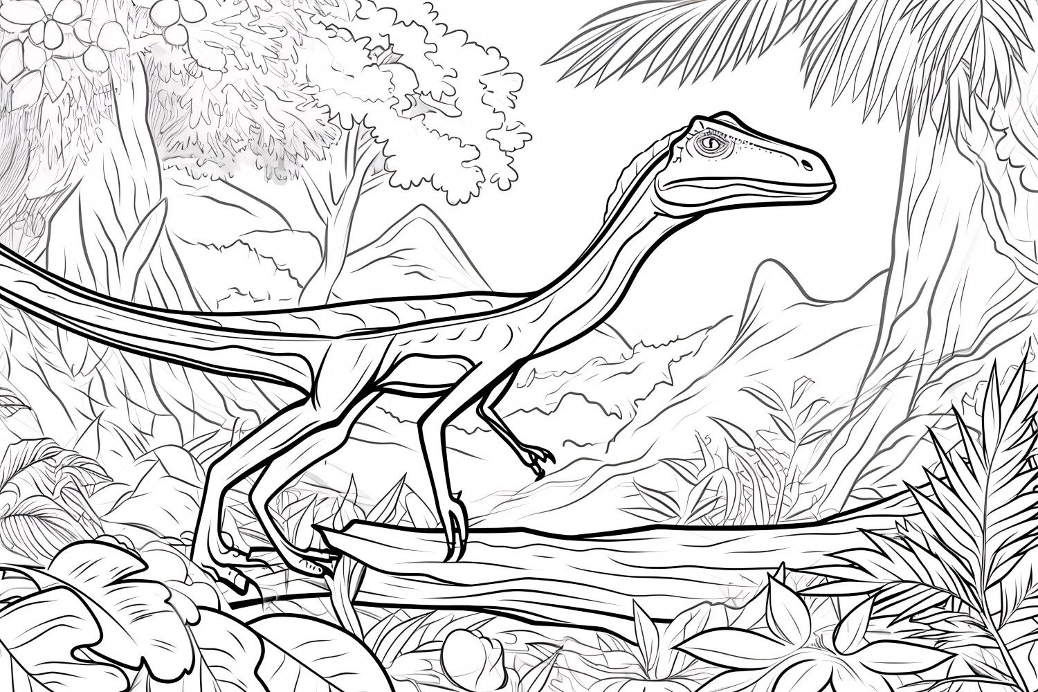 Dimorphodon Dinosaur Colouring Pages 2