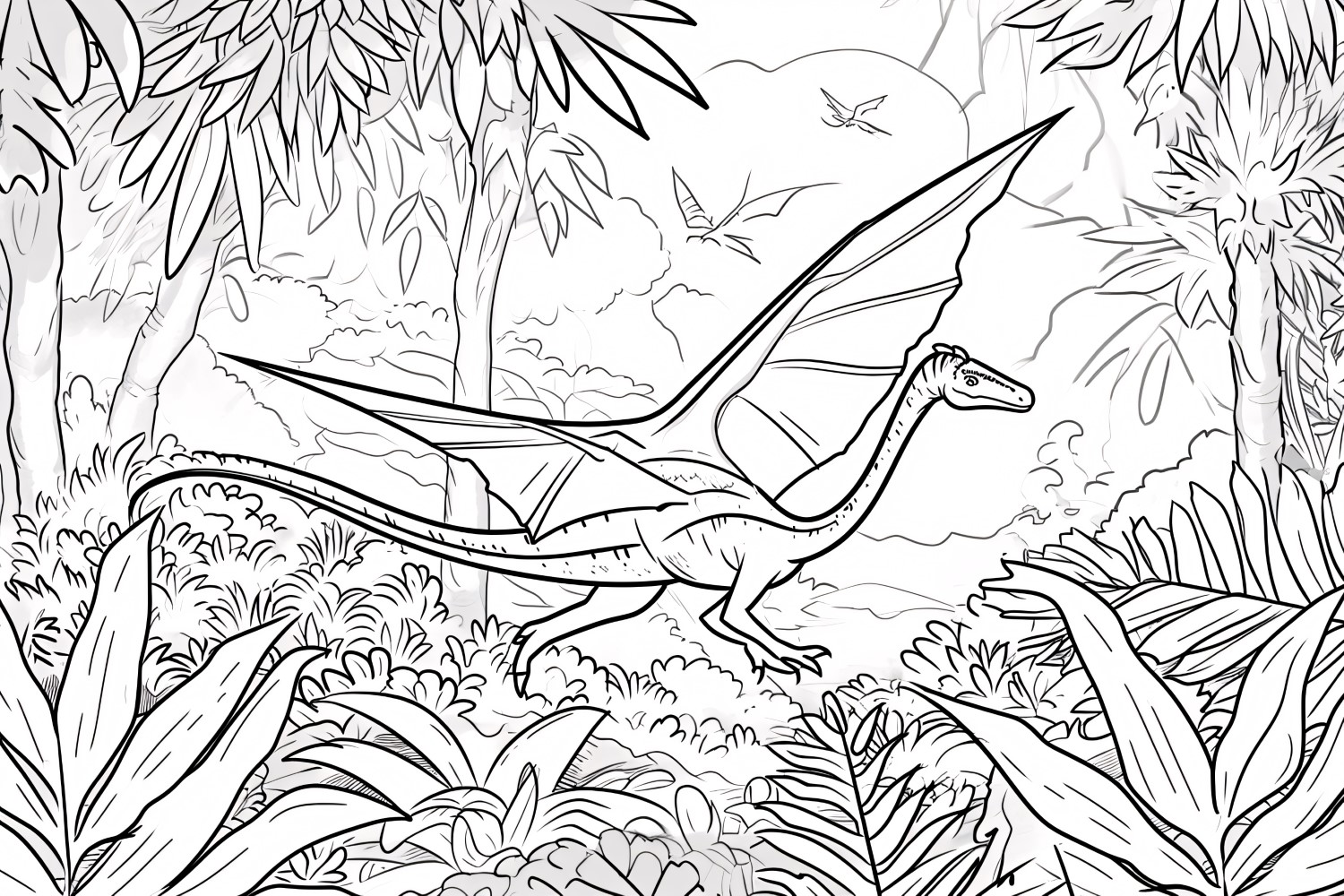 Dimorphodon Dinosaur Colouring Pages 1