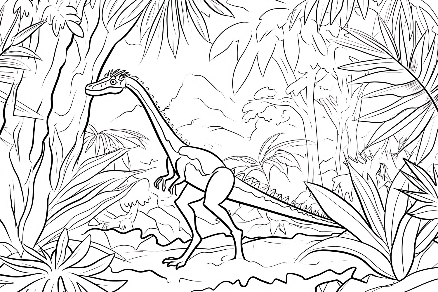 Dimorphodon Dinosaur Colouring Pages 4