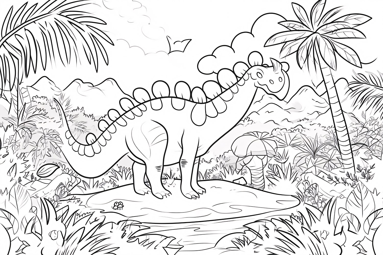 Sauropelta Dinosaur Colouring Pages 3