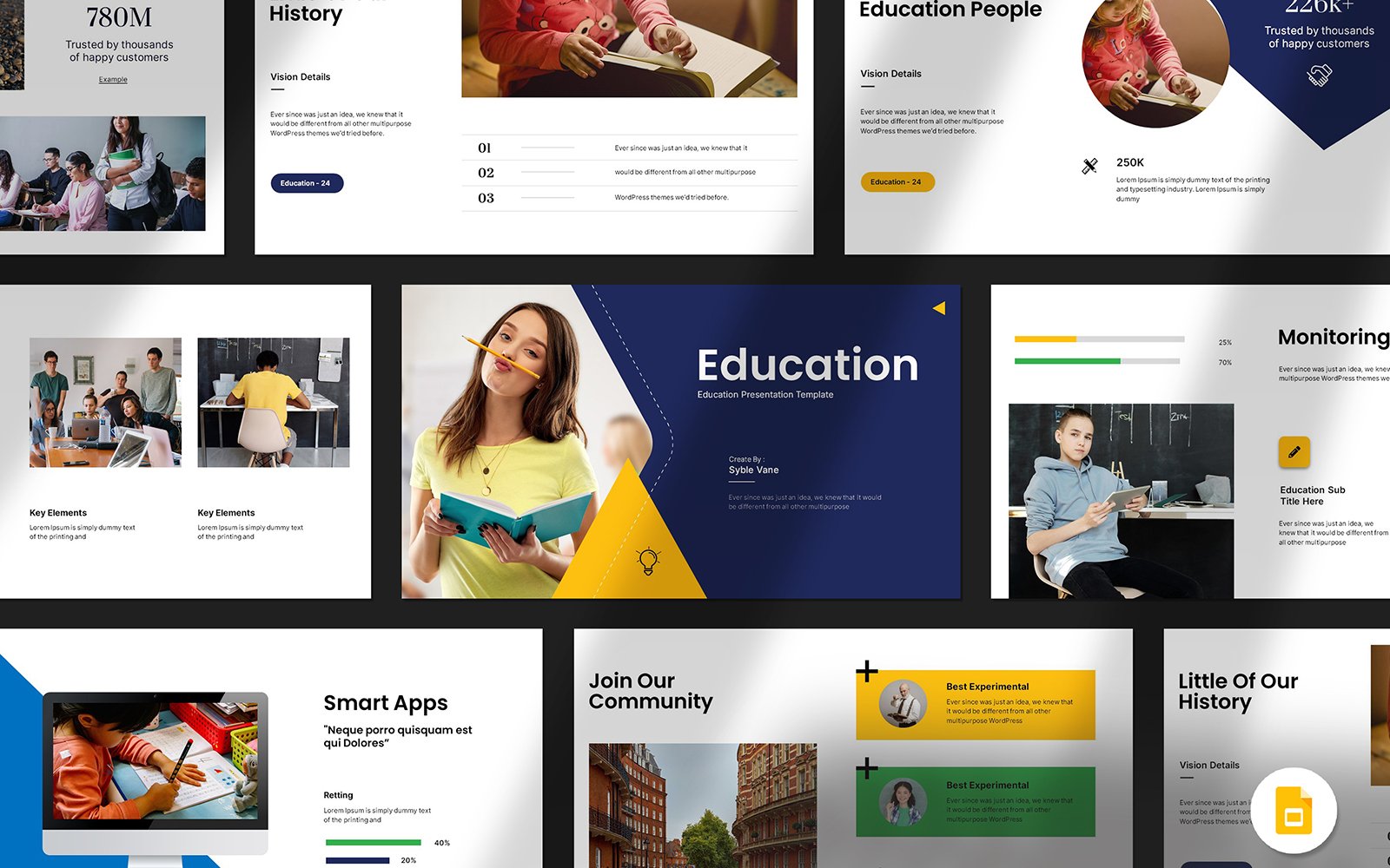 Clean Education Googleslide Presentation Template