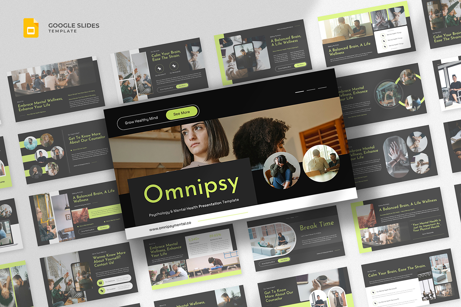 Omnipsy - Mental Health Google Slides Template