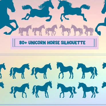 Horse Silhouette Illustrations Templates 418268