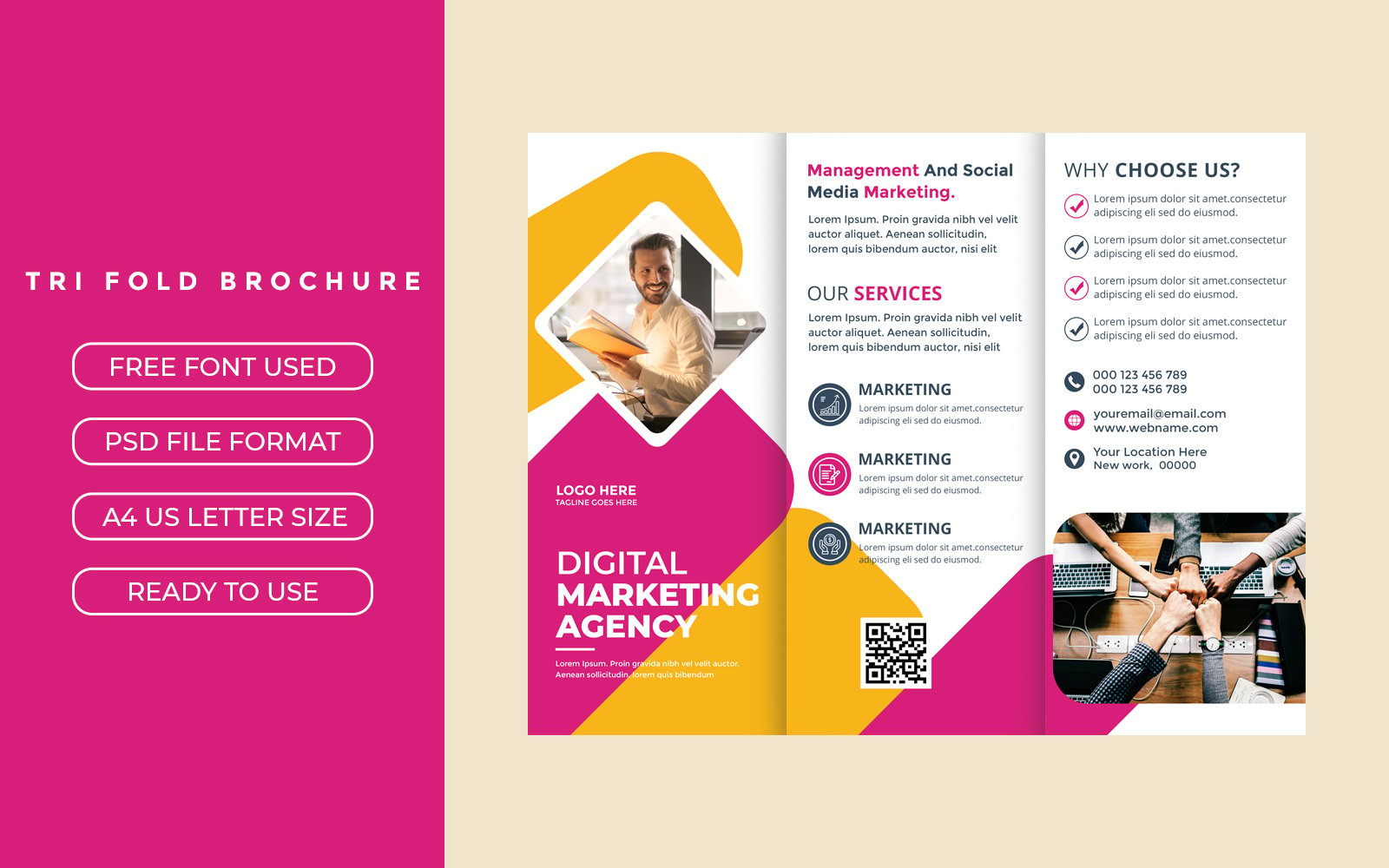 Creative and Professional tri fold brochure