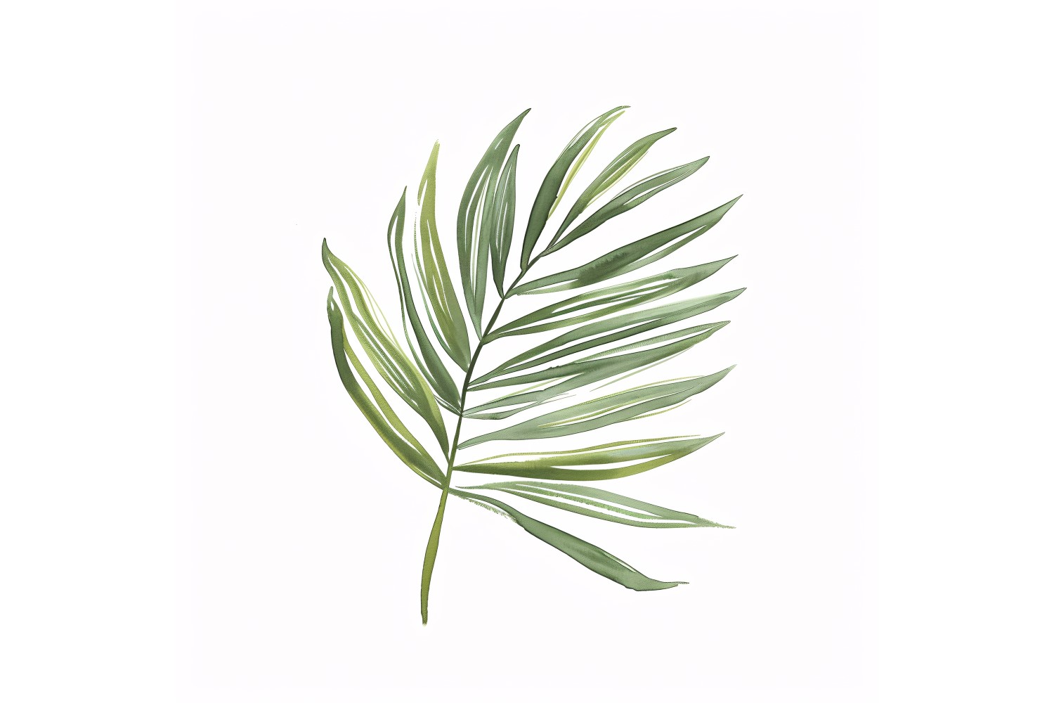 Areca Palm Leaves Watercolour Style Painting 2