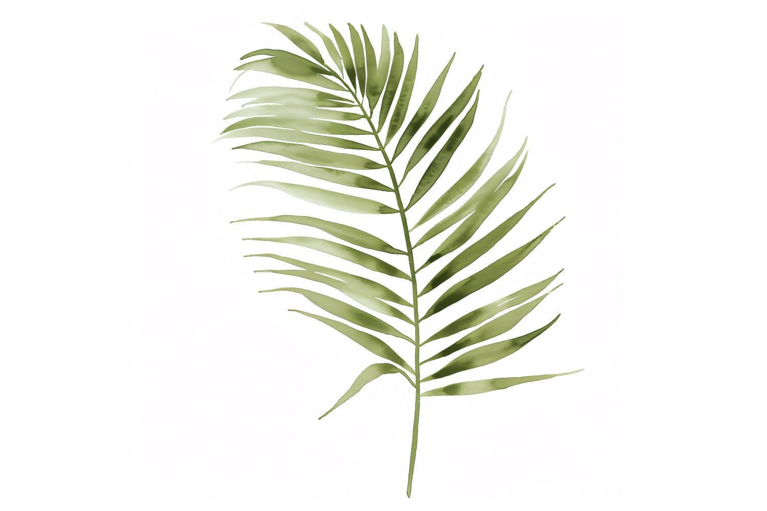 Areca Palm Leaves Watercolour Style Painting 6