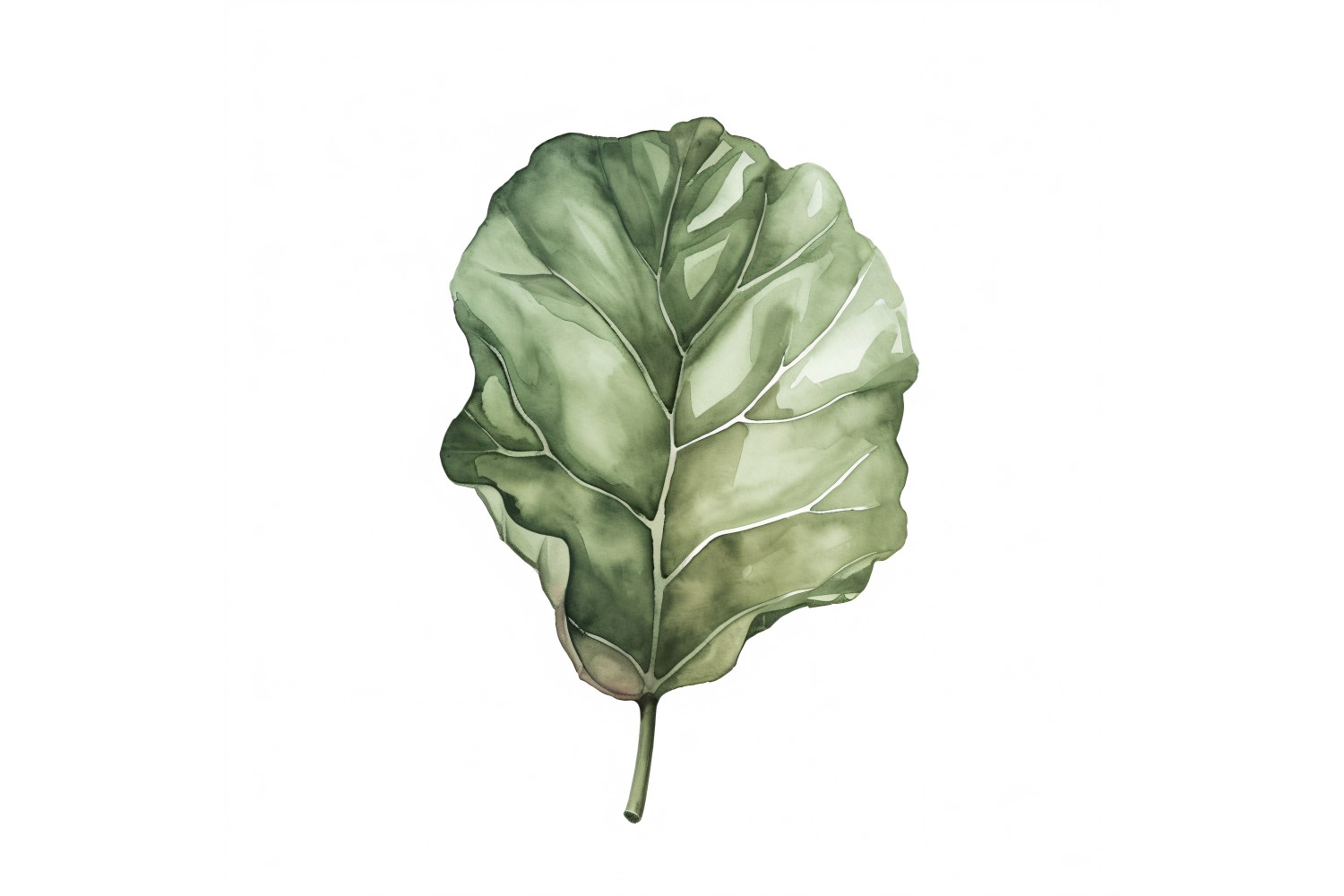 Fiddle Leaves Watercolour Style Painting 1