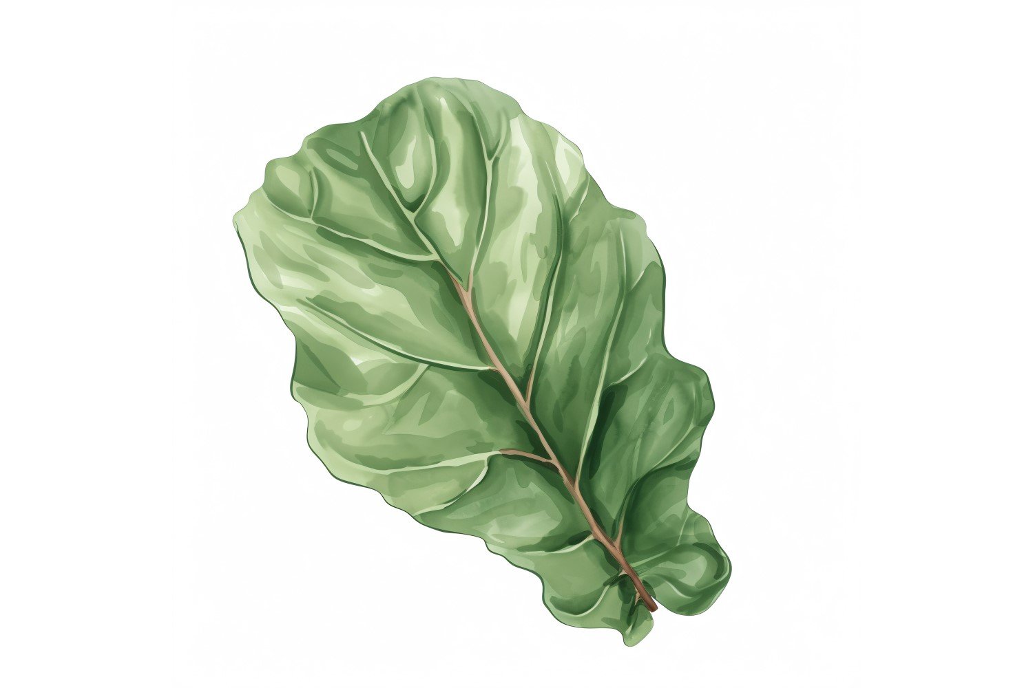 Fiddle Leaves Watercolour Style Painting 2