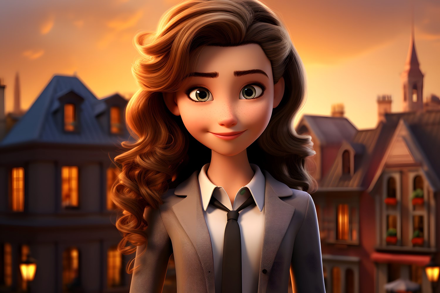 3D Pixar Character Girl Real_Estate Advisor 1