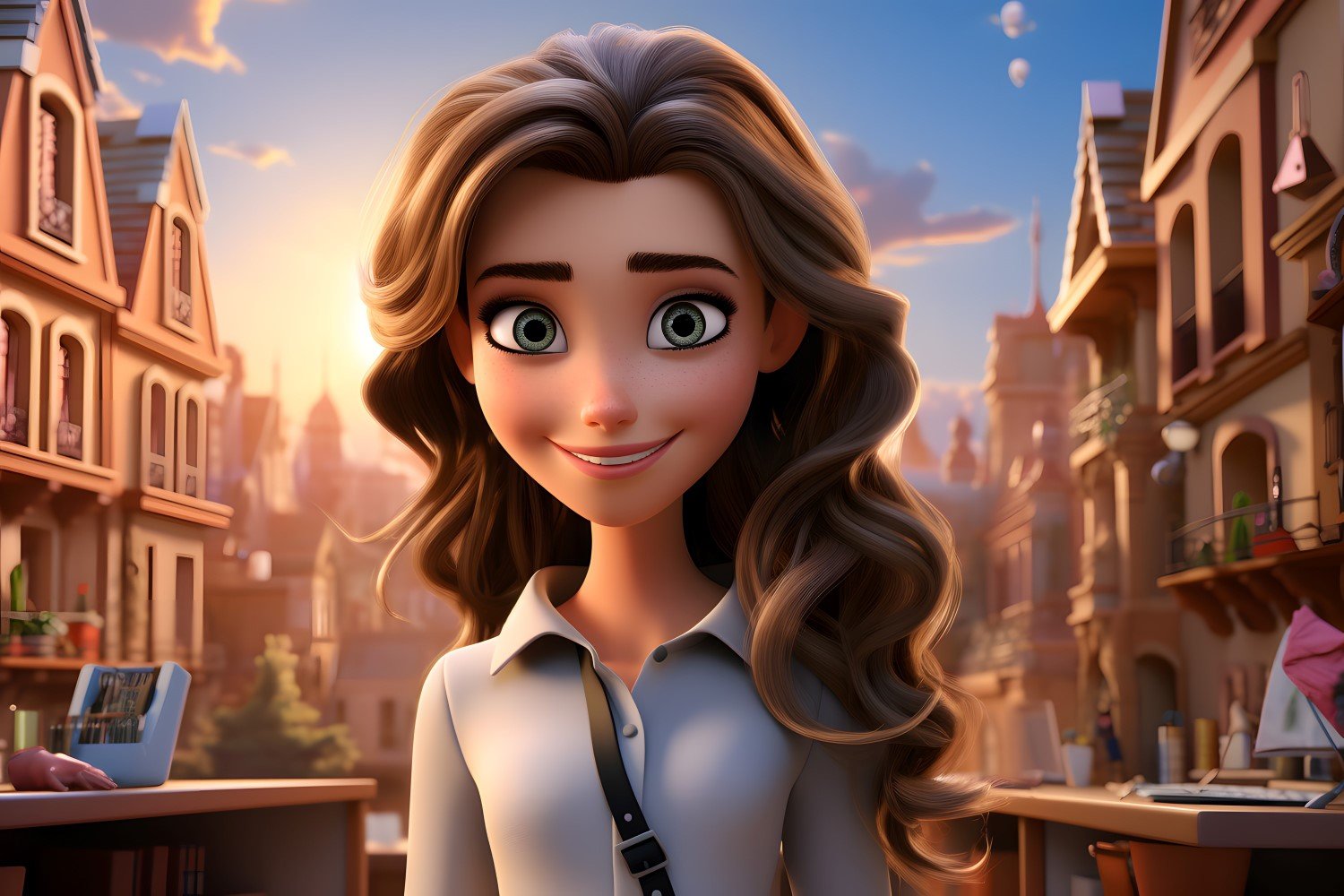 3D Pixar Character Girl Real_Estate Advisor 2