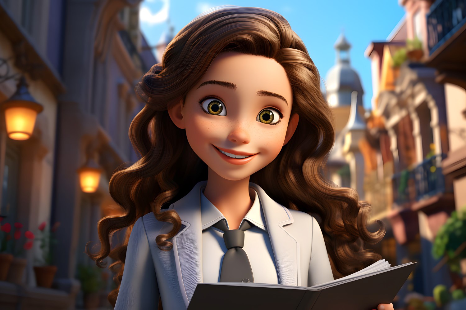 3D Pixar Character Girl Real_Estate Advisor 4