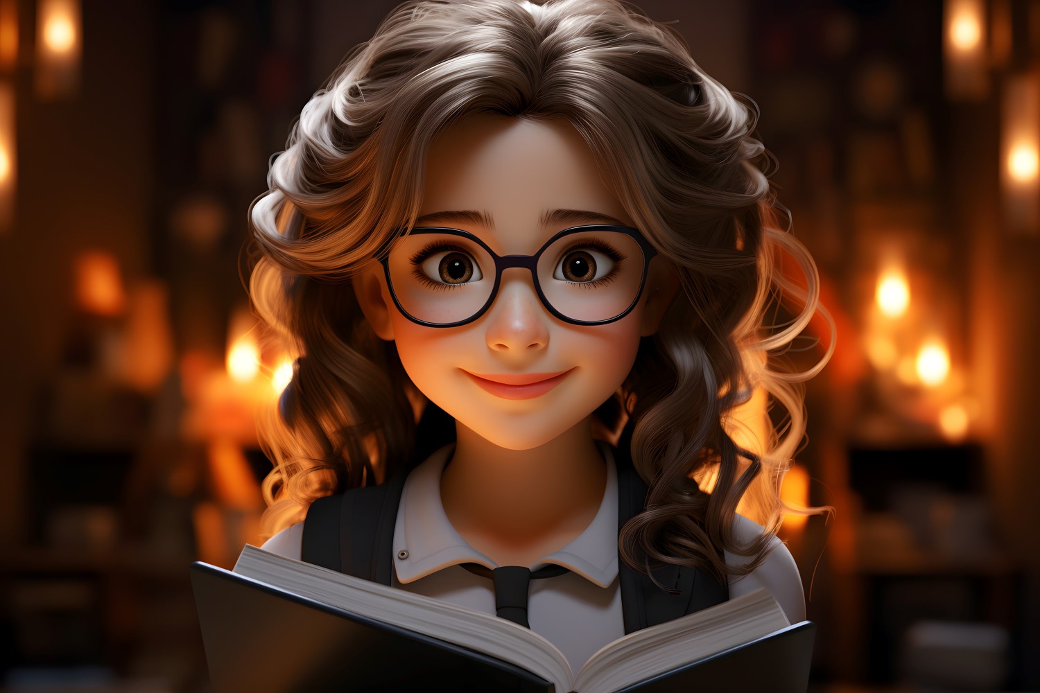 3D Character Child Girl Teacher with relevant environment 4