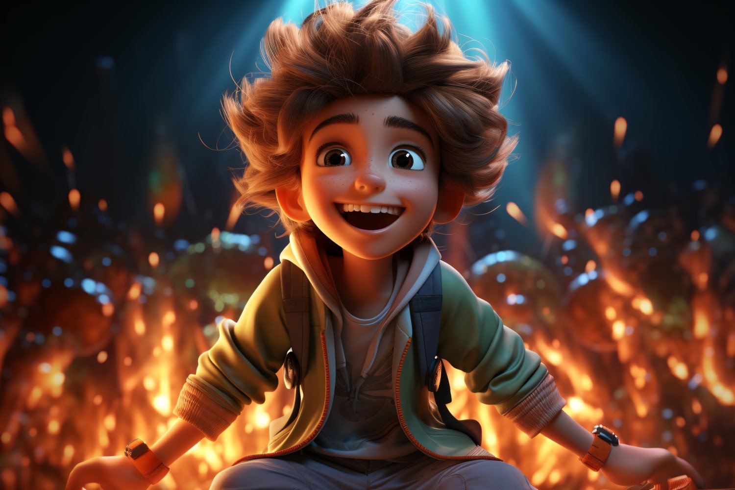 3D Character Child Boy Dancer with relevant environment 2