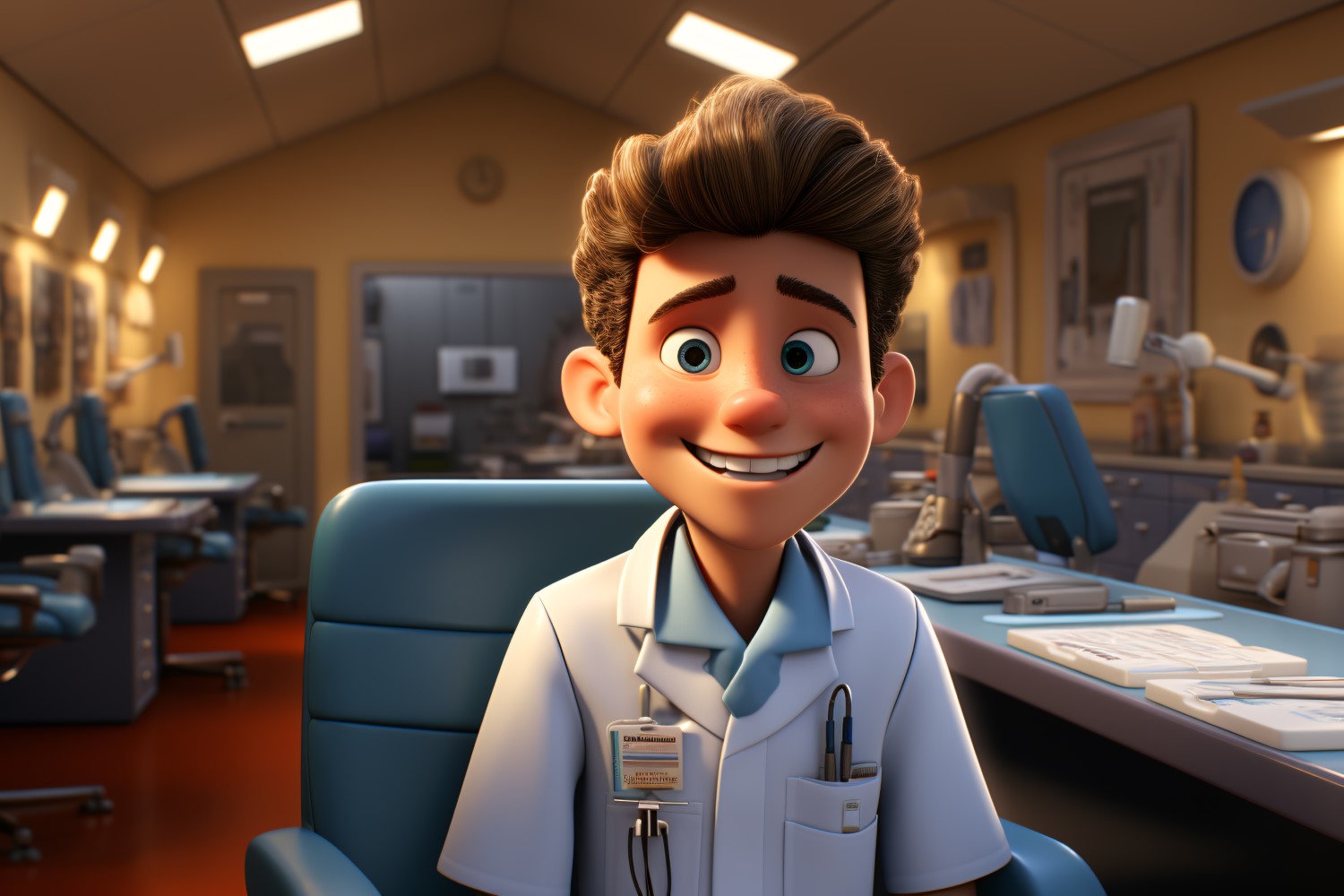 3D Character Boy dental_hygie with relevant environment 3