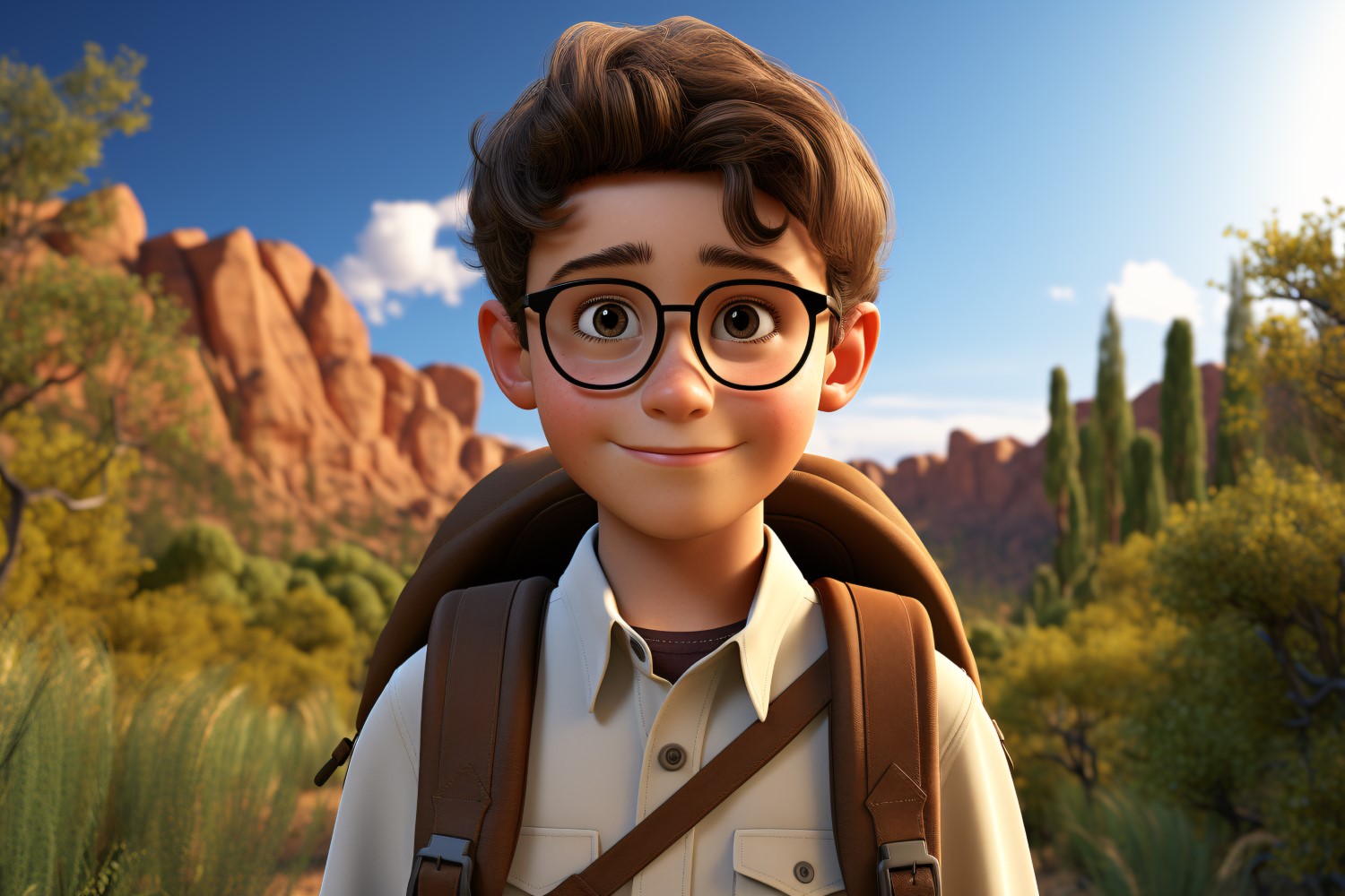 3D Pixar Character Boy Environmental Scientist 2