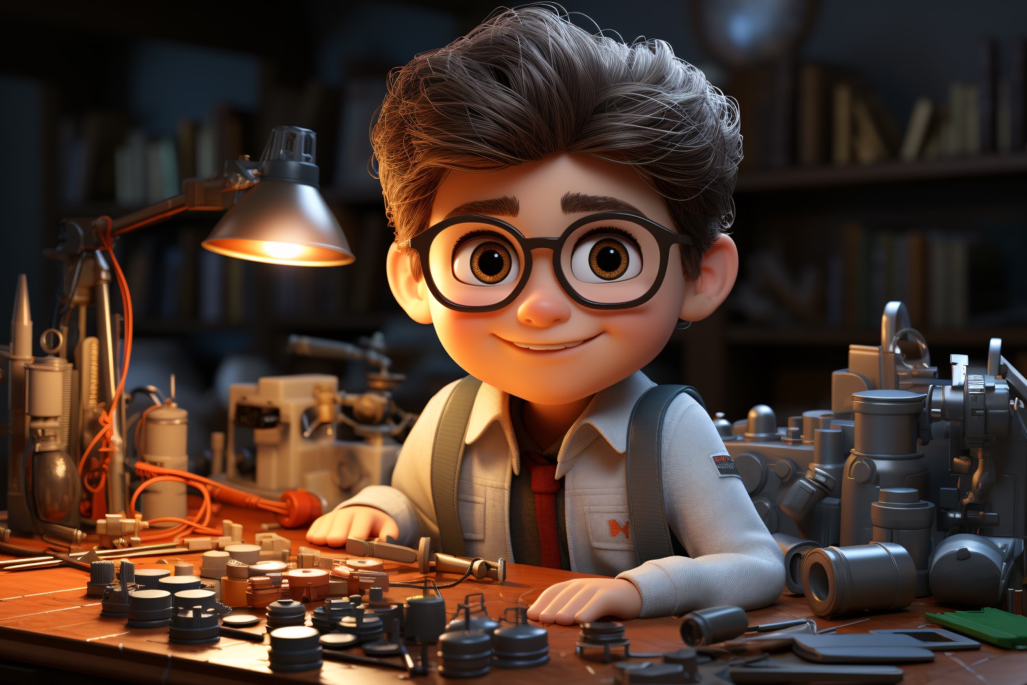 3D Pixar Character Boy Environmental Scientist 3