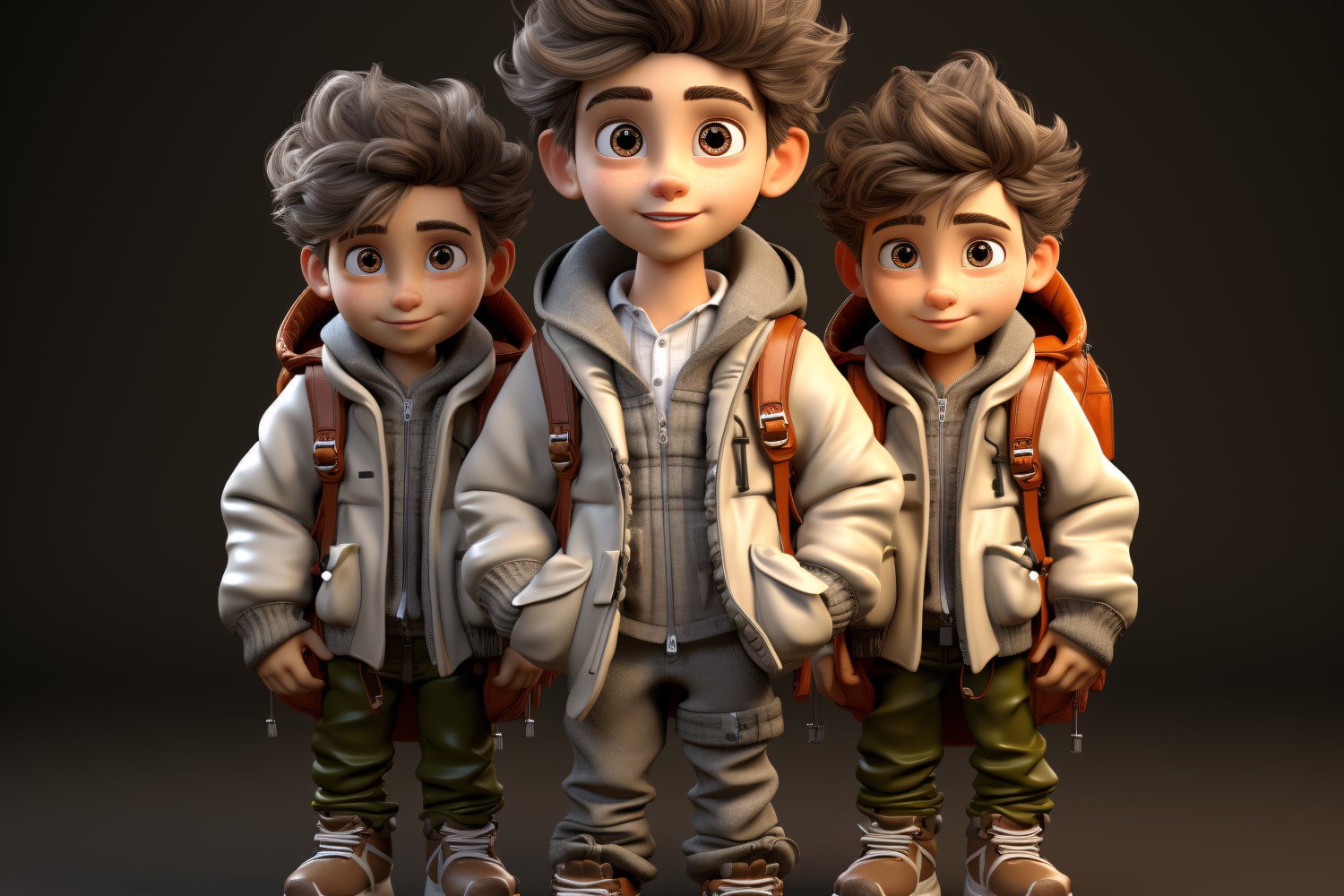 3D Character Child Boy fashion artist with relevant environment 4