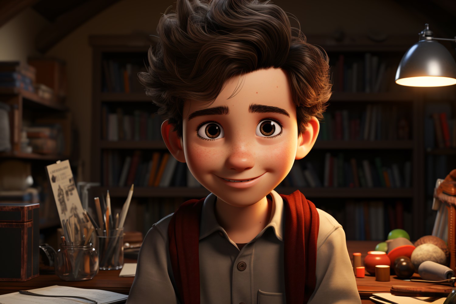 3D Character Boy Film Director with relevant environment 3