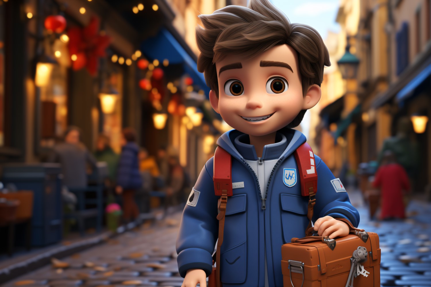 3D Character Child Boy Paramedic with relevant environment 3