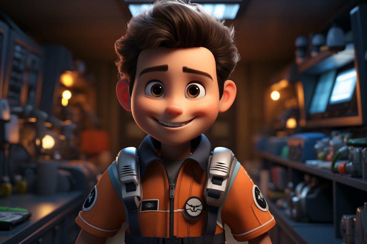 3D Character Child Boy Paramedic with relevant environment 4