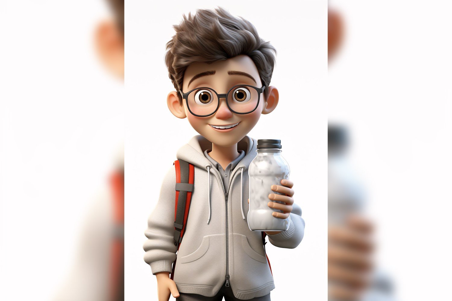 3D Character Child Boy scientist with relevant environment 11