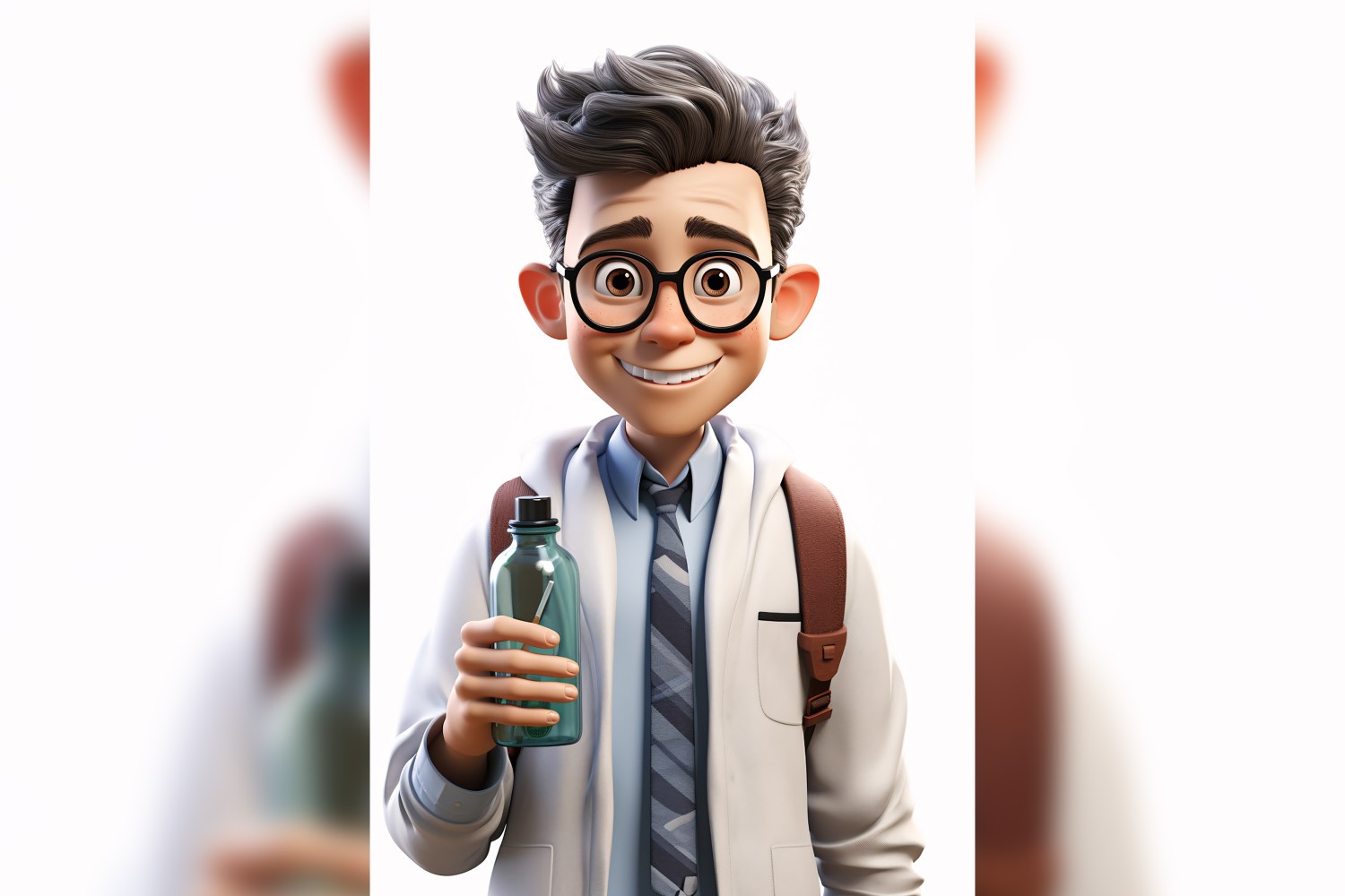 3D Character Child Boy scientist with relevant environment 15