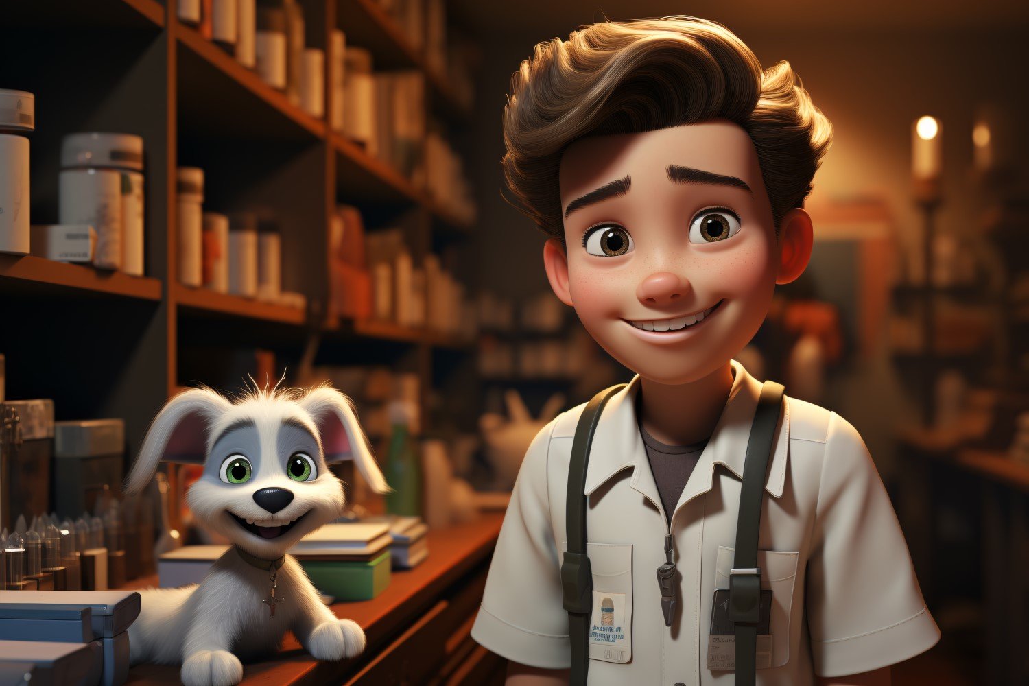 3D Character Boy Veterinarian with relevant environment 1