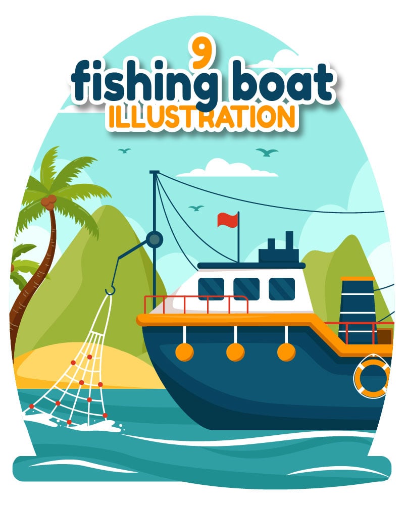 9 Fishing Boat Illustration