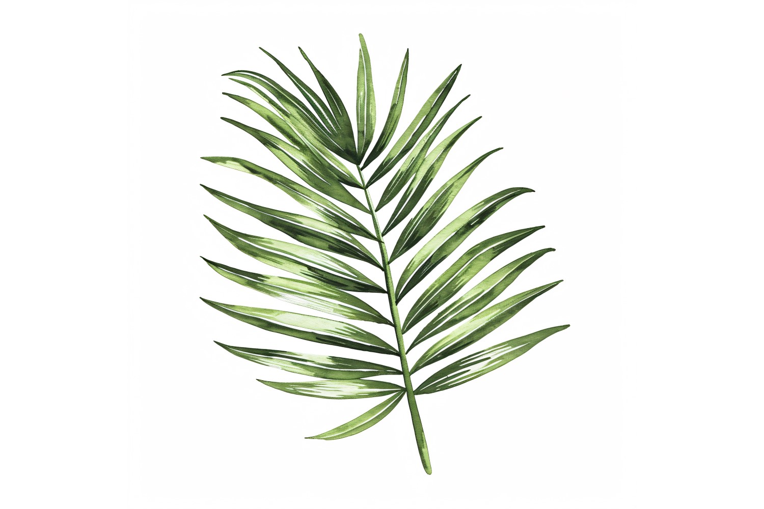 Palm Leaves Watercolour Style Painting 1