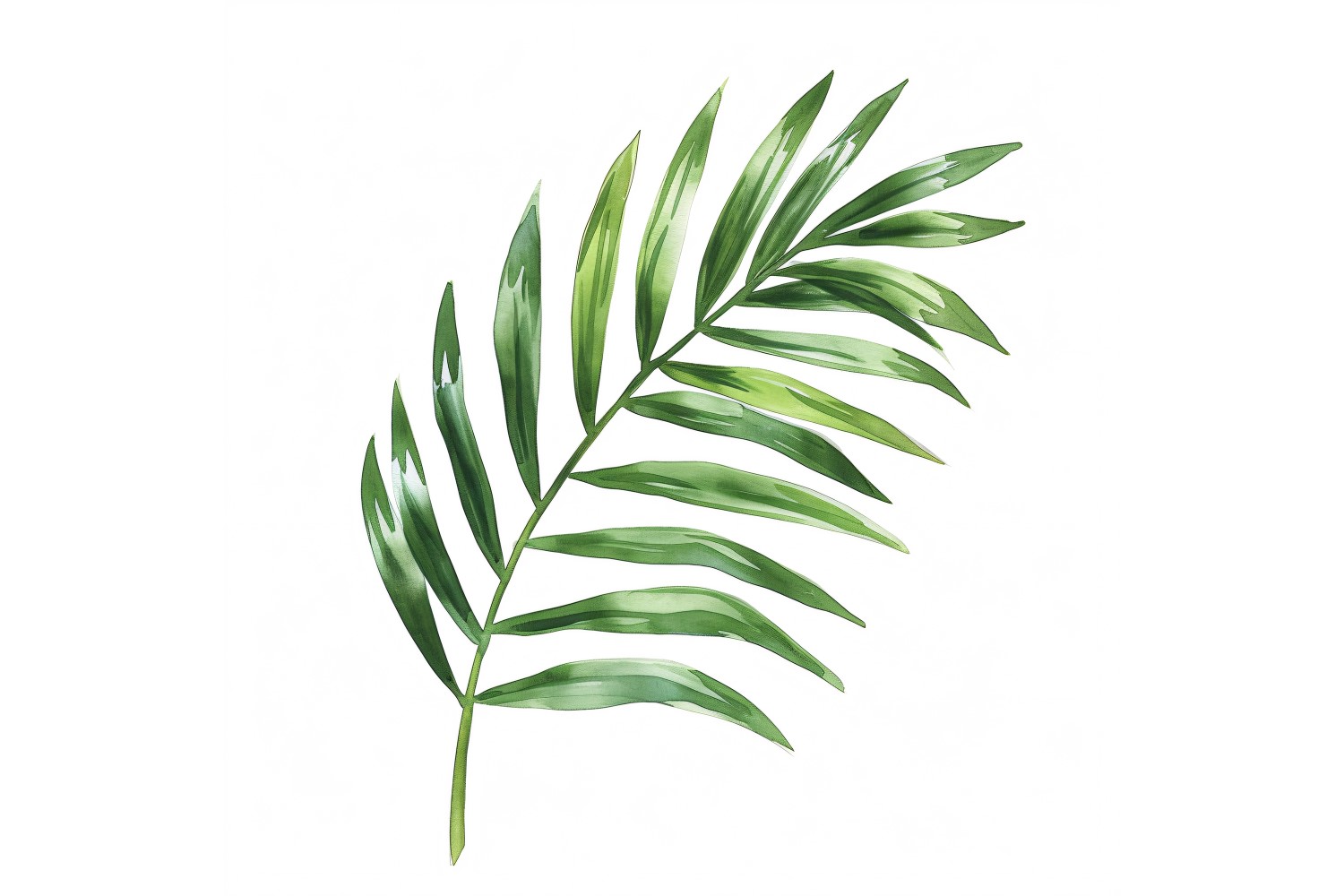 Palm Leaves Watercolour Style Painting 3