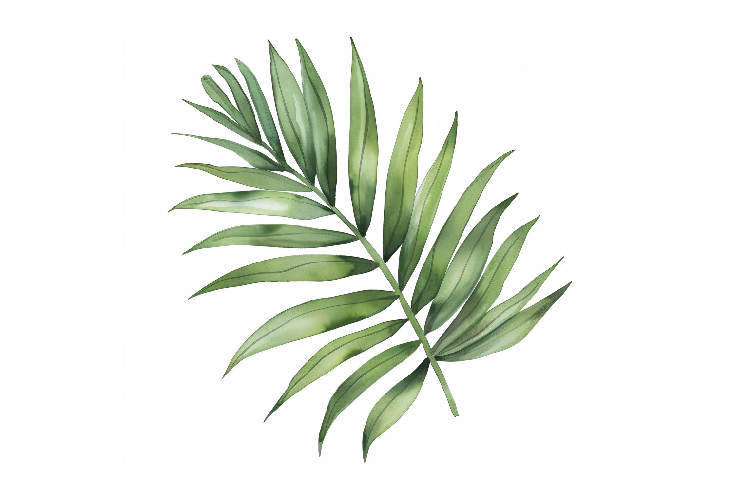 Palm Leaves Watercolour Style Painting 7