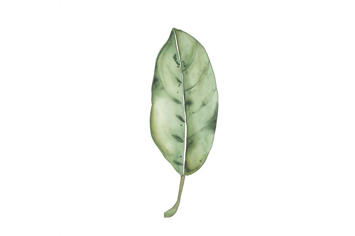 Snake Leaves Watercolour Style Painting 1