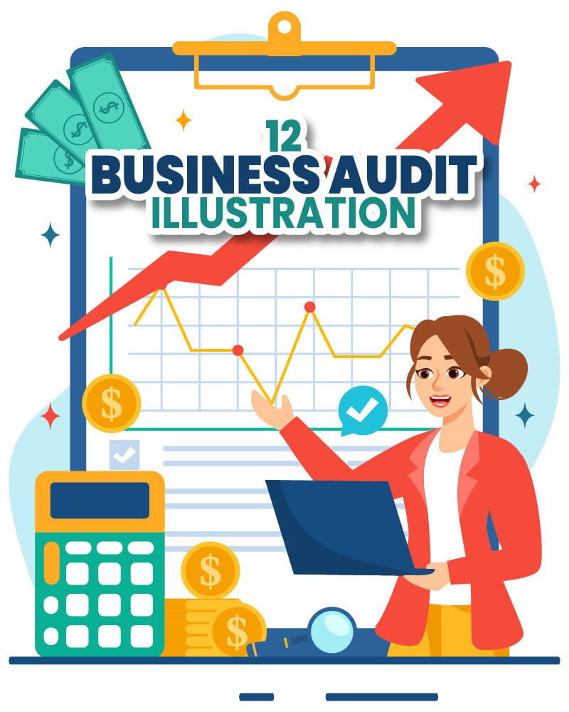 12 Business Audit Document Illustration