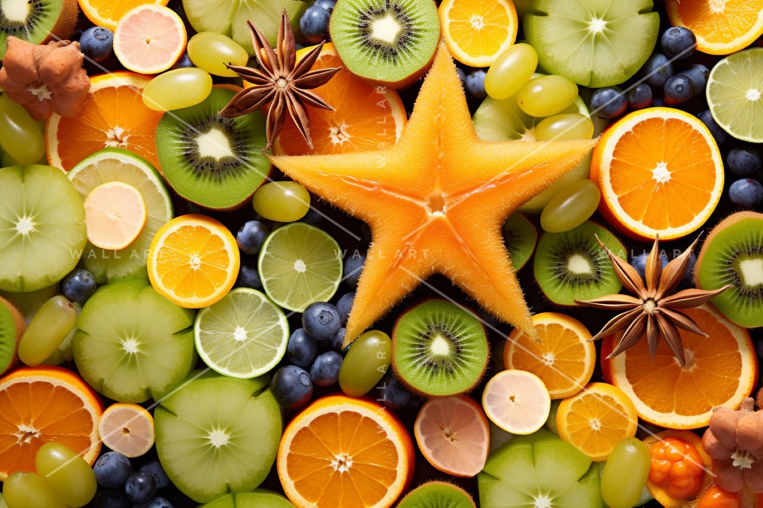 Citrus Fruits Background flat lay 3