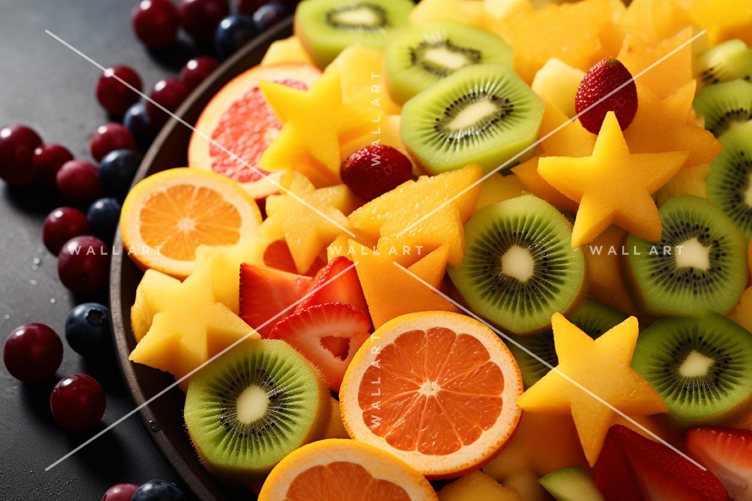 Citrus Fruits Background flat lay 2