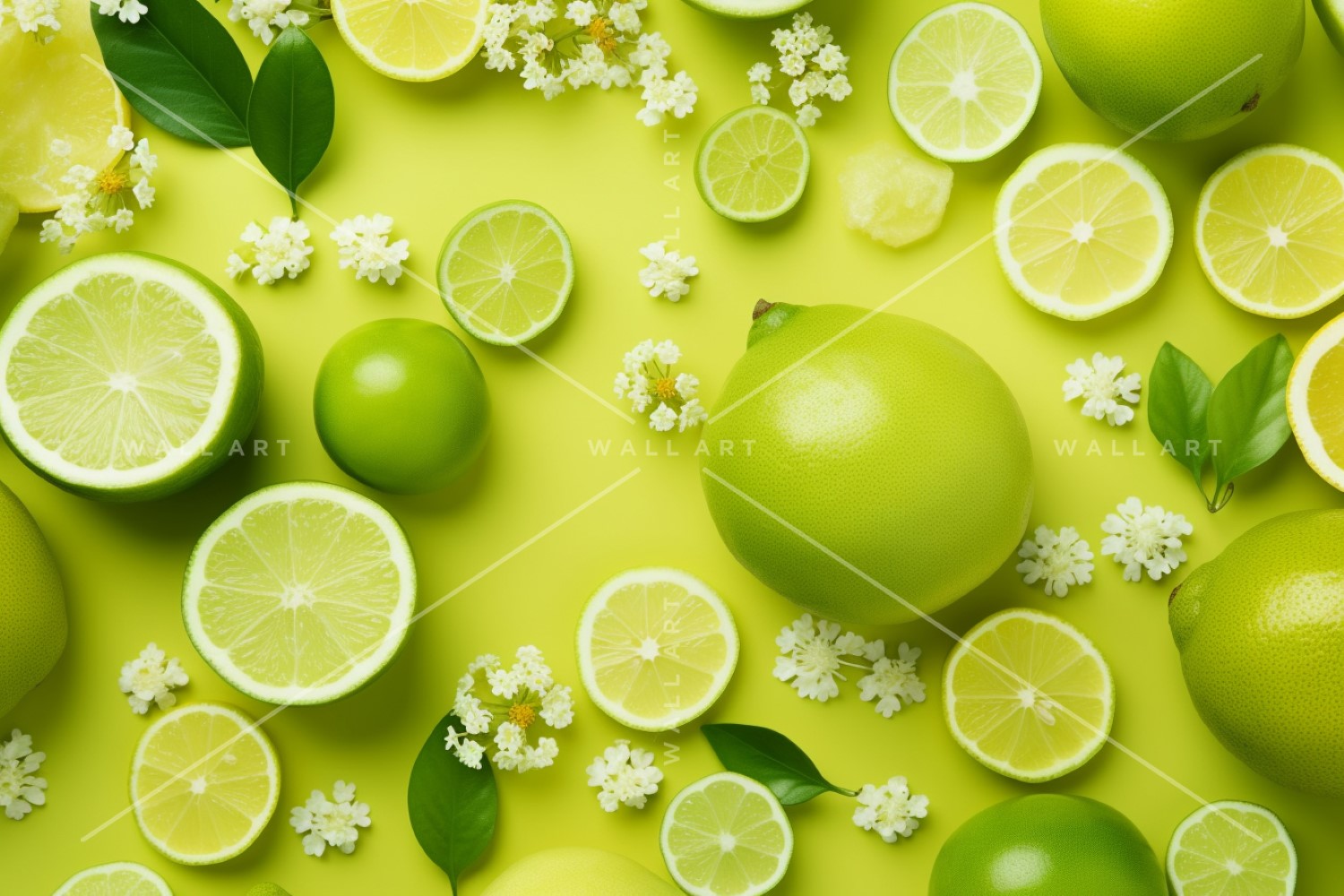 Citrus Fruits Background flat lay on Green Background 7