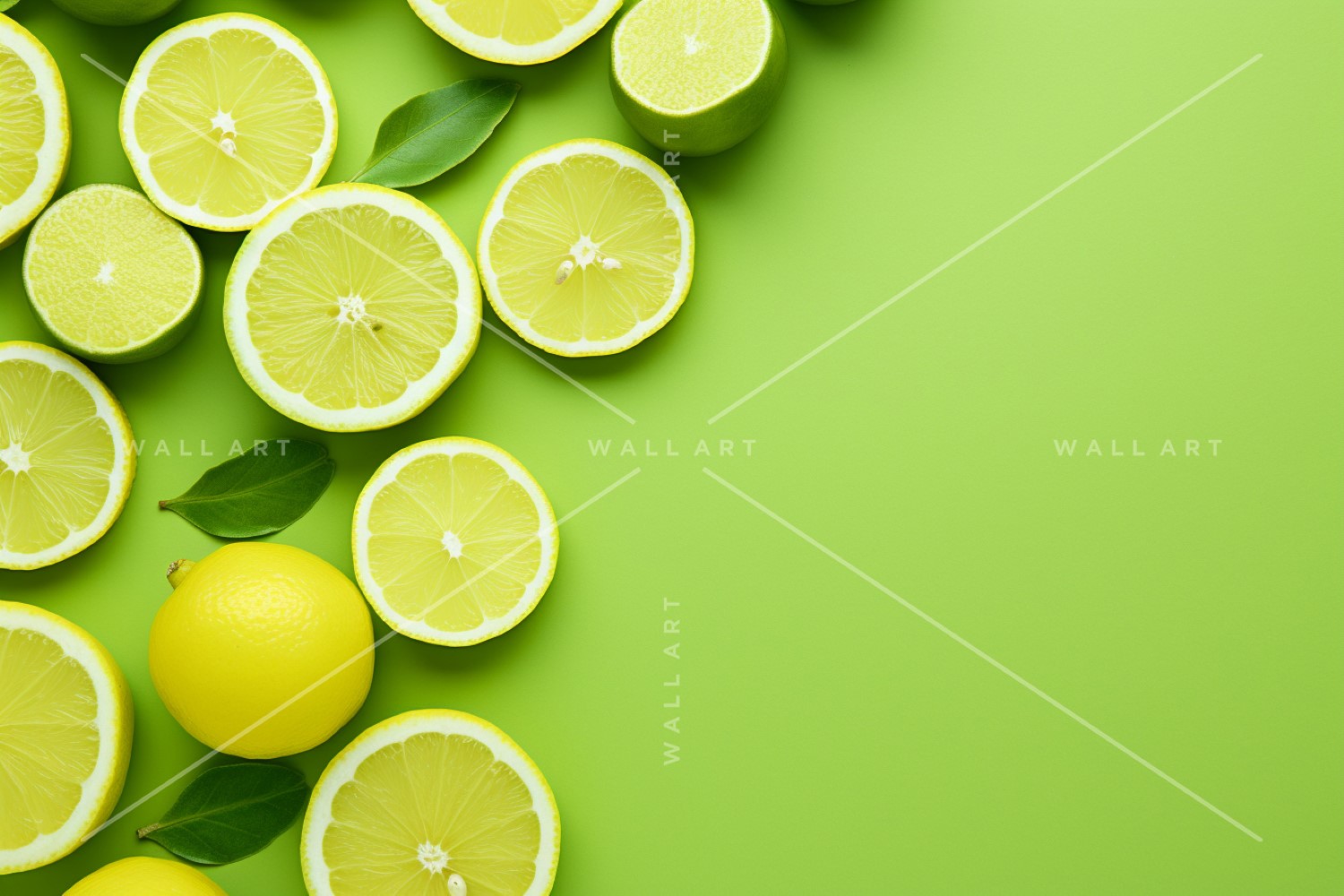 Citrus Fruits Background flat lay on Green Background 8