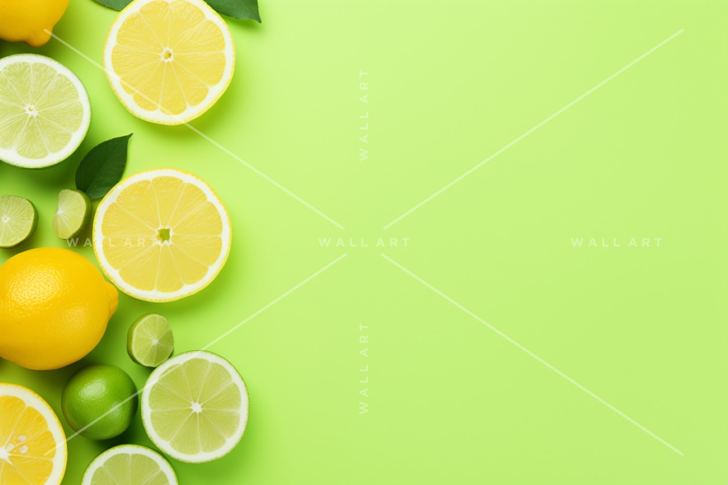 Citrus Fruits Background flat lay on Green Background 11