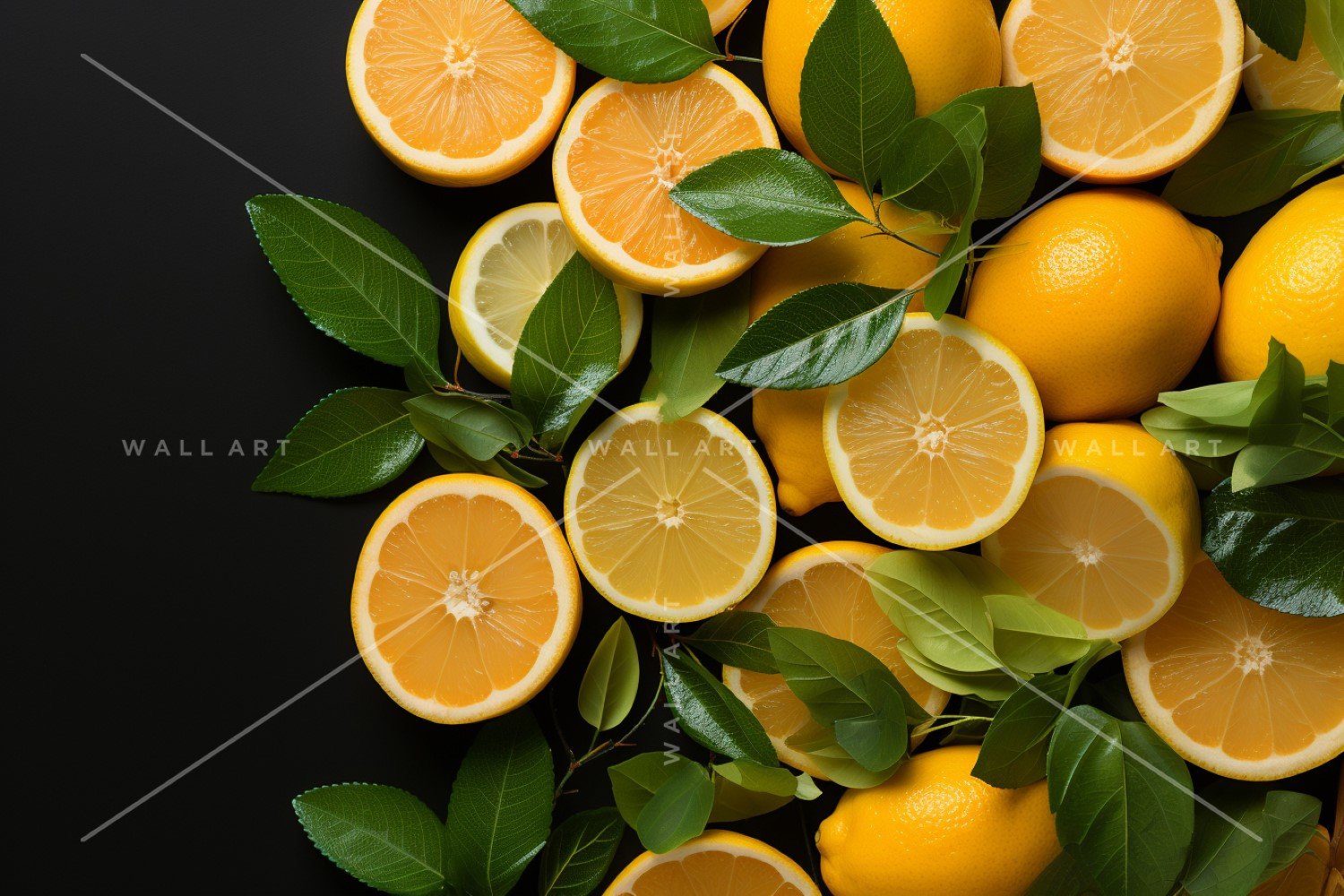 Citrus Fruits BackgroundCitrus Fruits Dark Background flat 32