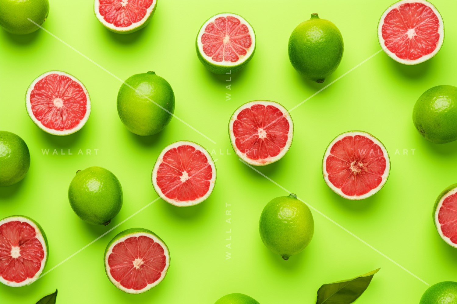 Citrus Fruits Background flat lay on Red Background 37